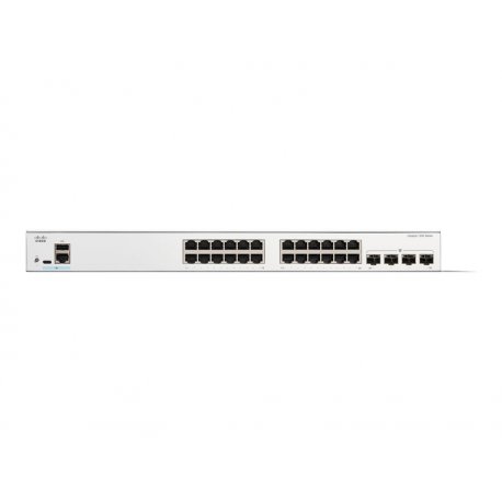 Cisco Catalyst 1200-24T-4G - Interruptor - L3 - inteligente - 24 x 10/100/1000 + 4 x Gigabit SFP - montável em trilho C1200-24T