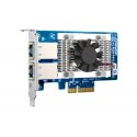 QNAP QXG-10G2T - Adaptador de rede - PCIe 3.0 x4 baixo perfil - 100M/1G/2.5G/5G/10 Gigabit Ethernet x 2 - para QNAP QGD-1600 QX