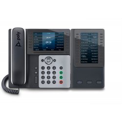 Poly Edge E550 - Telefone VoIP com identificação do chamador/chamada em espera - tridirecional capacidade de chamada - SIP, SDP