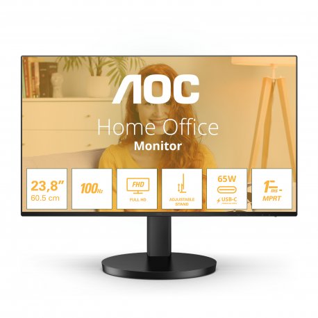 AOC Basic-line 24B3CF2 - Monitor LED - 24" (23.8" visível) - 1920 x 1080 Full HD (1080p) @ 100 Hz - IPS - 250 cd/m² - 1300:1 - 