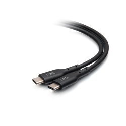 C2G 12ft (3.7m) USB-C Male to USB-C Male Cable (20V 5A) - USB 2.0 (480Mbps) - Cabo USB - 24 pin USB-C (M) para 24 pin USB-C (M)