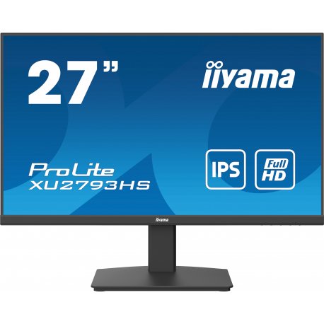 iiyama ProLite XU2793HS-B6 - Monitor LED - 27" - 1920 x 1080 Full HD (1080p) @ 100 Hz - IPS - 250 cd/m² - 1000:1 - 1 ms - HDMI,