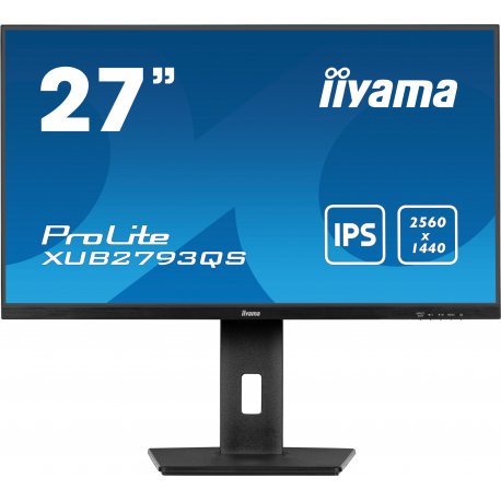 iiyama ProLite XUB2793QS-B6 - Monitor LED - 27" - 2560 x 1440 QHD @ 100 Hz - IPS - 250 cd/m² - 1300:1 - 1 ms - HDMI, DisplayPor