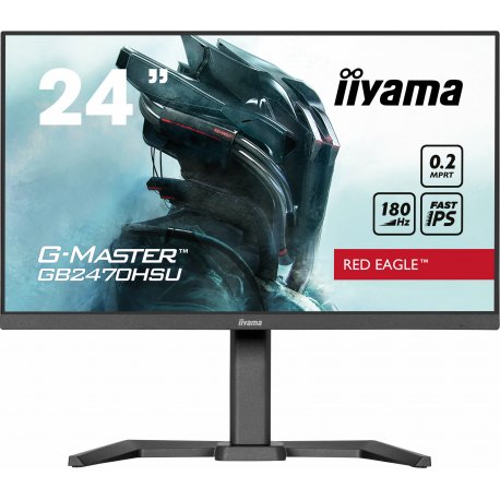 iiyama G-MASTER Red Eagle GB2470HSU-B6 - Monitor LED - gaming - 24" (23.8" visível) - 1920 x 1080 Full HD (1080p) @ 180 Hz - Fa