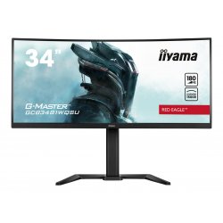 iiyama G-MASTER Red Eagle GCB3481WQSU-B1 - Monitor LED - gaming - curvo - 34" - 3440 x 1440 UWQHD @ 180 Hz - VA - 500 cd/m² - 4