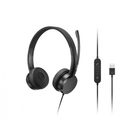 Lenovo USB-A Wired Stereo On-Ear Headset with Control Box 4XD1K18260