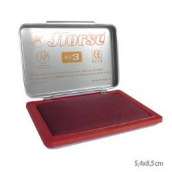 Almofada Carimbos Nº3 5,4x8,5cm Horse Vermelho 15957114