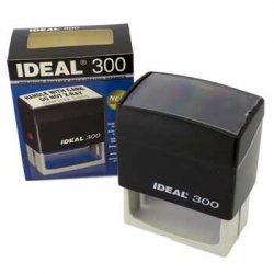 Carimbo 39x77mm IDEAL Autotintavel Mod 300 Preto IDE300B20