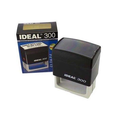 Carimbo 39x77mm IDEAL Autotintavel Mod 300 Preto IDE300B20