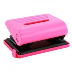 Furador 12 Folhas Eagle Neon Color com Guia Rosa 505EAP11001R