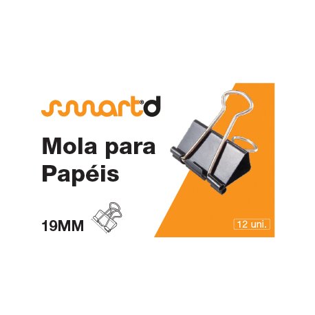 Molas para Papeis 19mm SmartD Cx 12un SMD2030