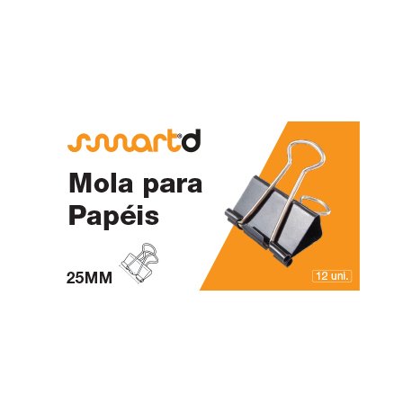 Molas para Papeis 25mm SmartD Cx 12un SMD2031