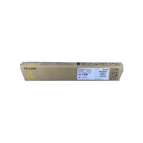 Toner Ricoh MP-C406 Amarelo 842098 6000 Pág. RIC842098