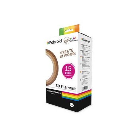 Pack Filamentos Polaroid Canetas 3D (WOOD 3 tons 1.75mm) POLFL-PL-2501-00