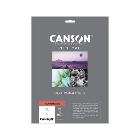 Papel 255gr Foto Canson Premium Lustroso A4 20 Folhas 1084332