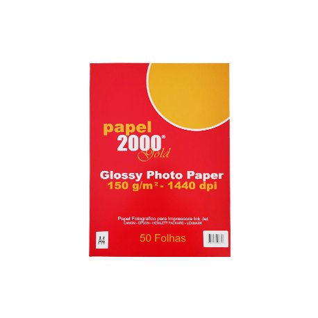 Papel 150gr InkJet A4 Foto Glossy - 50 Folhas 1811207