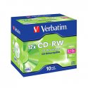 CD-RW 700MB 8x 10x Verbatim Jewell Case 10un VER43148