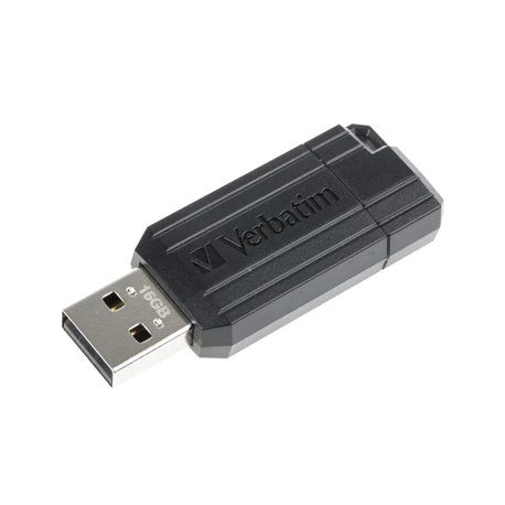 Pen Drive USB-A 2.0 16GB VERBATIM PINSTRIPE Preto VER49063