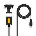 Cabo USB-A Macho / DB9 Macho / DB25 Macho 1,8m NAN10.03.0002