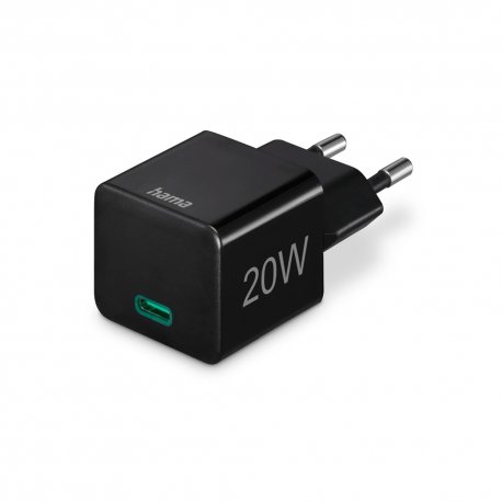 Carregador USB-C PD/QC 20W Rápido Mini-charger Preto HAM201649