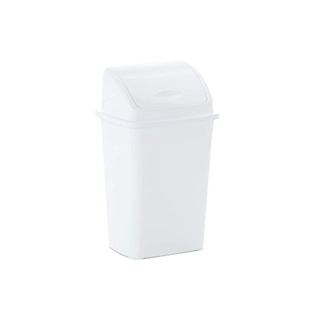 Contentor 50L Plástico c/Tampa Basculante Branco 5712901