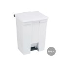 Contentor 60L Plástico c/Pedal Branco RUBFG614500WHT