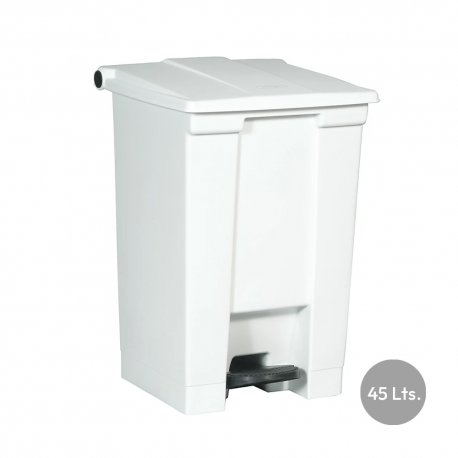 Contentor 45L Plástico c/Pedal Branco RUBFG614400WHT