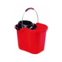 Balde com Espremedor Rectangular Asa Metálica 16L Vermelho 6861262