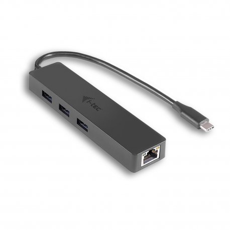 Adaptador i-tec USB 3.1 Type C SLIM Hub 3 portas com Gigabit Ethernet C31GL3SLIM