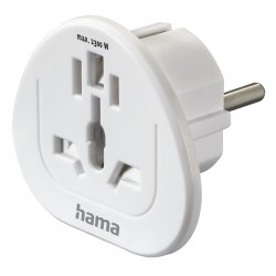 Adaptador de corrente HAMA Shuck Uk/US/China/Itália/Suiça -Euro - Branco 223455 00223455