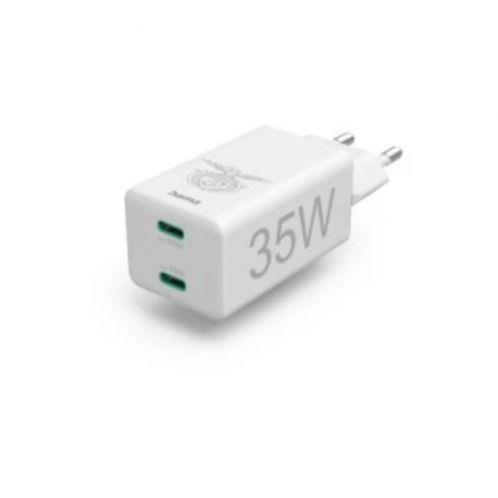 Carregador HAMA Benfica Mini 2xUSB-C 35W, branco 00211245