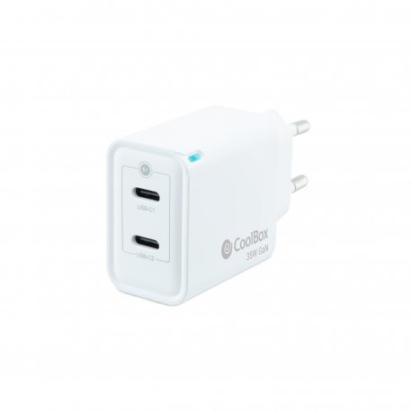 Carregador COOLBOX GAN 35W USB-C/USB-C PARED COO-CUP-35CC