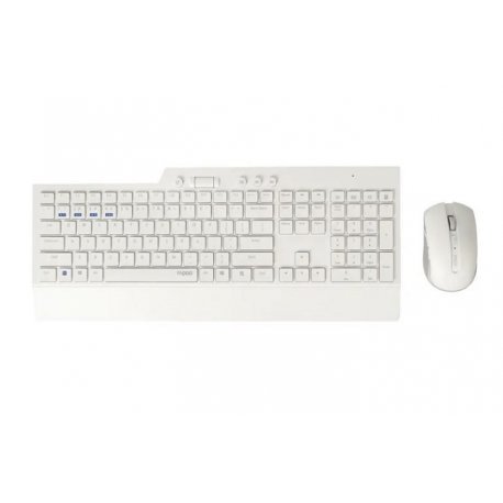 Kit Teclado + Rato RAPOO 8200T Multi-mode Wireless Desktop Combo Set White 00192495