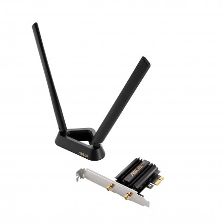 Adaptador/Placa Rede PCIe ASUS PCE-AXE59BT, Wireless 2.4GHz / 5GHz / 6GHz, WiFi 6E, Bluetooth 5.2 90IG07I0-MO0B00