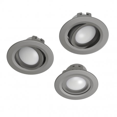 LUZ WiFi LED HAMA Spotlight, set of 3, satin nickel, 350Lm, 5W - Kit 3 unidades - 176579 00176579