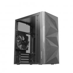 Caixa MARS GAMING MC-1500 MICRO-ATX CASE, TEMPERED GLASS, GEOMETRIC FRONT MESH, 1x120MM FAN MC1500