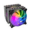 Cooler MARS GAMING MCPU-XT CPU COOLER, DUAL TOWER, 2X 12CM PWM ARGB FAN, 6X HEATPIPE, 300W, BLACK MCPUXT