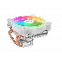 Cooler MARS GAMING MCPU220 CPU COOLER, ARGB 12CM PWM FAN, 4X HEATPIPE, 140W, WHITE MCPU220W