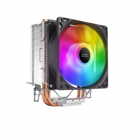 Cooler MARS GAMING MCPUARGB CPU COOLER, CHROMA AUTO RGB, 12CM PWM FAN, 2X HP, 130W, BLACK MCPUARGB