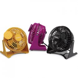 Ventoinhas de Mesa 10cm Preto/Amarelo/Roxo Cx Expositor 3un VELCFANAM1