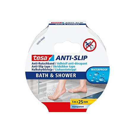 Fita Adesiva Antiderrapante 25mmx5m Tesa Banho Transparente 15655533-01