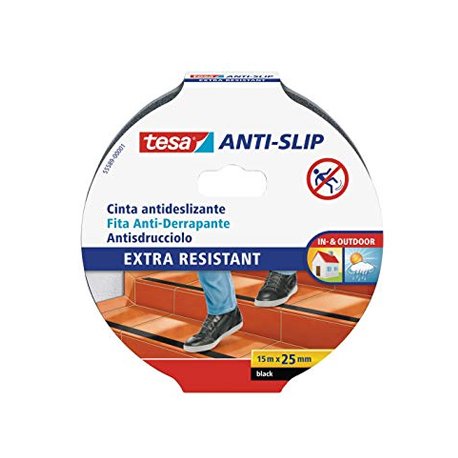 Fita Adesiva Antiderrapante 25mmx15m Tesa Preto 15655589