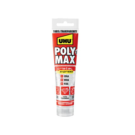 Cola e Veda Poly Max Cristal Express Tubo UHU 115g 10737020