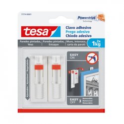 Prego Adesivo Tesa Powerstrips 1Kg Superfícies Porosas 2un 15677774