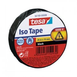 Fita Adesiva Tesa Isolamento Elétrico 19mmx20m Preto 15656190-08