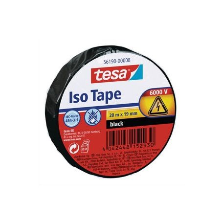 Fita Adesiva Tesa Isolamento Elétrico 19mmx20m Preto 15656190-08