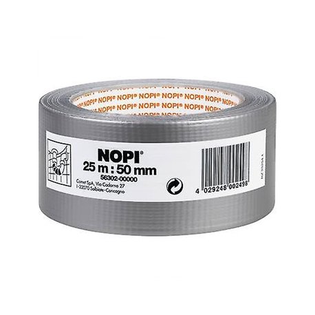 Fita Adesiva Tecido 50mmx25m (Duct Tape) NOPI Prata 1561058