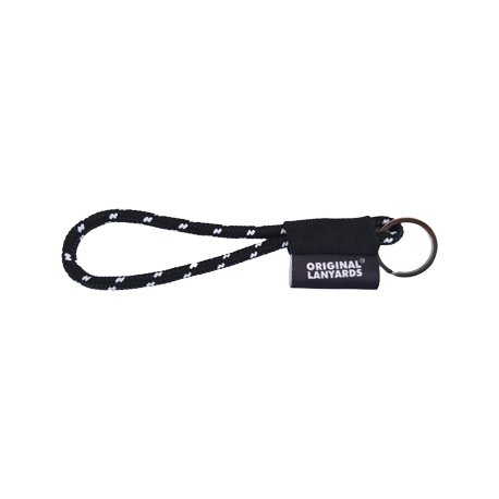 Fita Lanyards Short Nautic Preto / Branco ø7 x 175 mm LAN1020