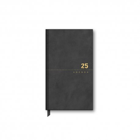 Agenda Semanal Planning 2025 90x154mm Vintage Preto 1671111