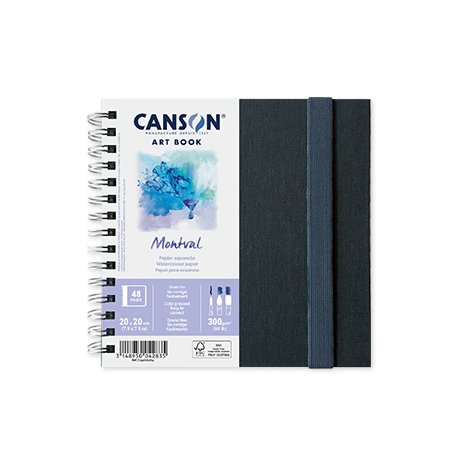 Caderno Canson Artbook Montval 20x20cm 300g 48Fls 10800L004